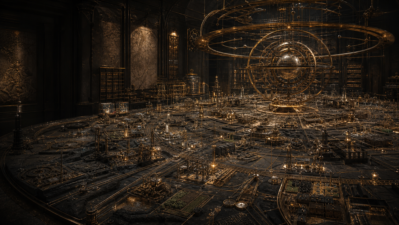 A monumental instrument modelling the interdependence of human systems