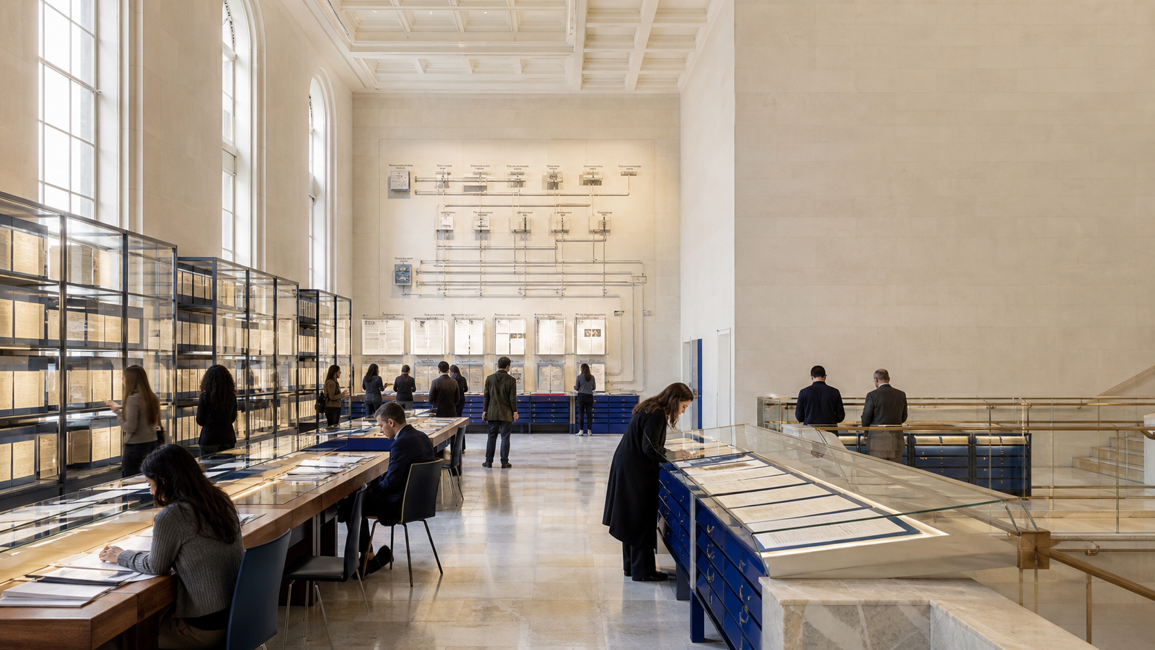 A public algorithmic record hall with transparent archives and provenance maps